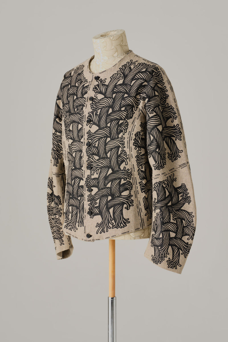 Jacket 203K- Linen100% Heavy Canvas- 203 Pattern Rope- Natural