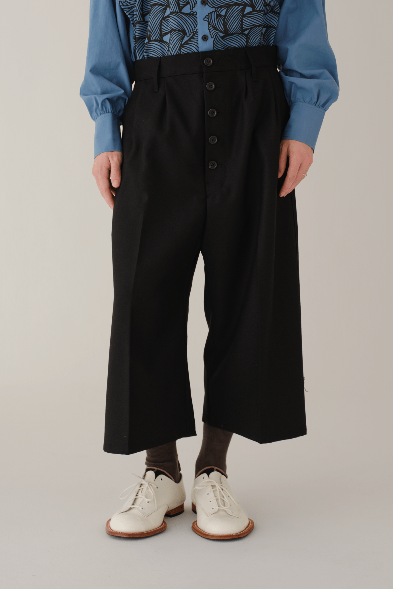 未使用級 Christopher Nemeth Trousers20 ウール S Trousers 8PT- Wool100% Army Serge- Black – Christopher Nemeth