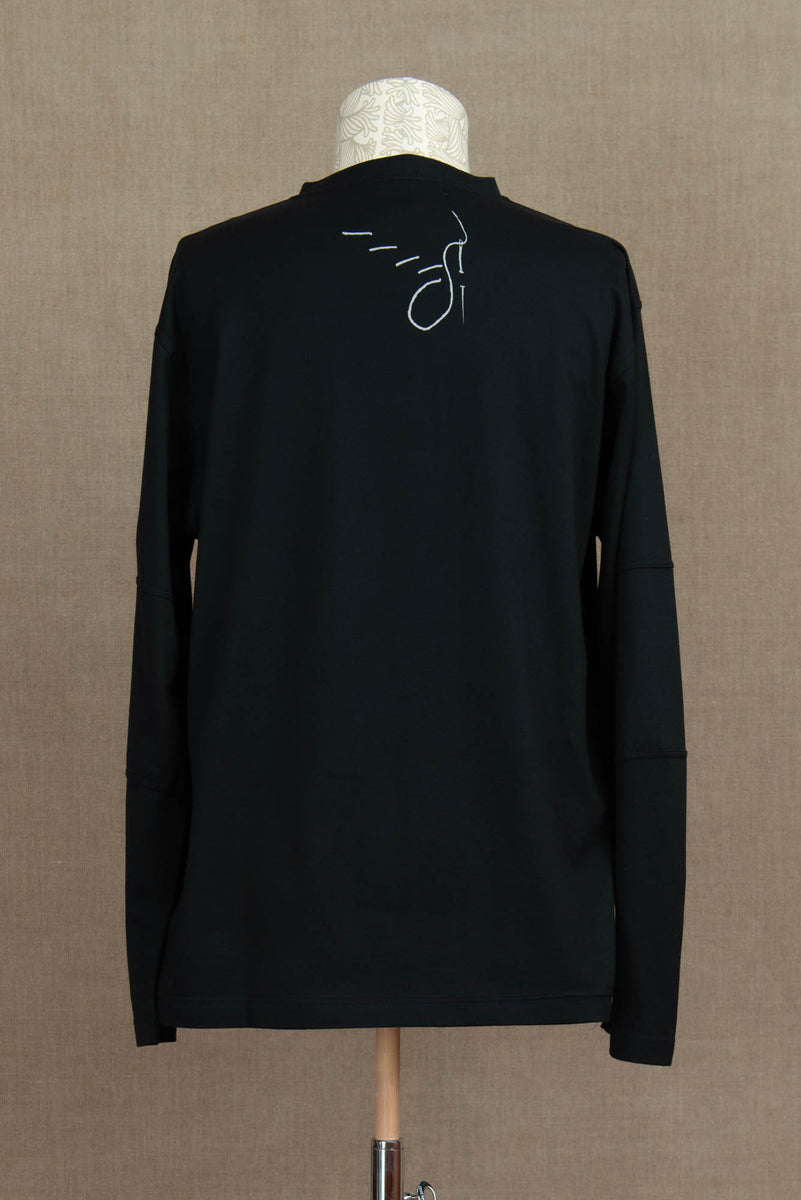 Tshirt 108- Cotton100% Jersey- Twist Rope- Black