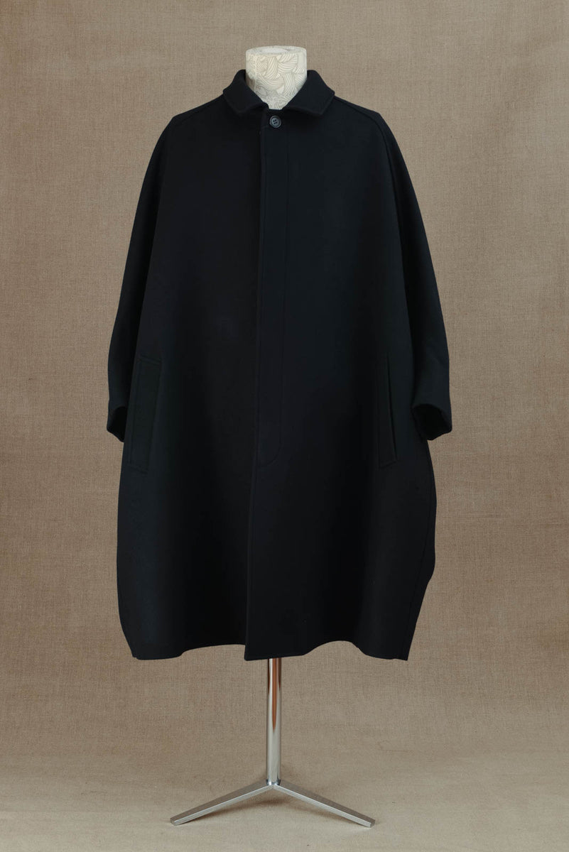 Coat 236- Wool100% Melton- Black – Christopher Nemeth