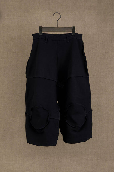 Trousers 103 Wide- Cotton100%Span- Black Stitch- Black