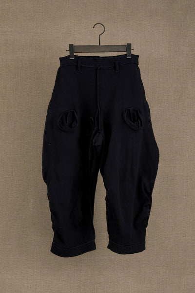 Trousers 102 Long- Cotton100%Span- Black Stitch- Black