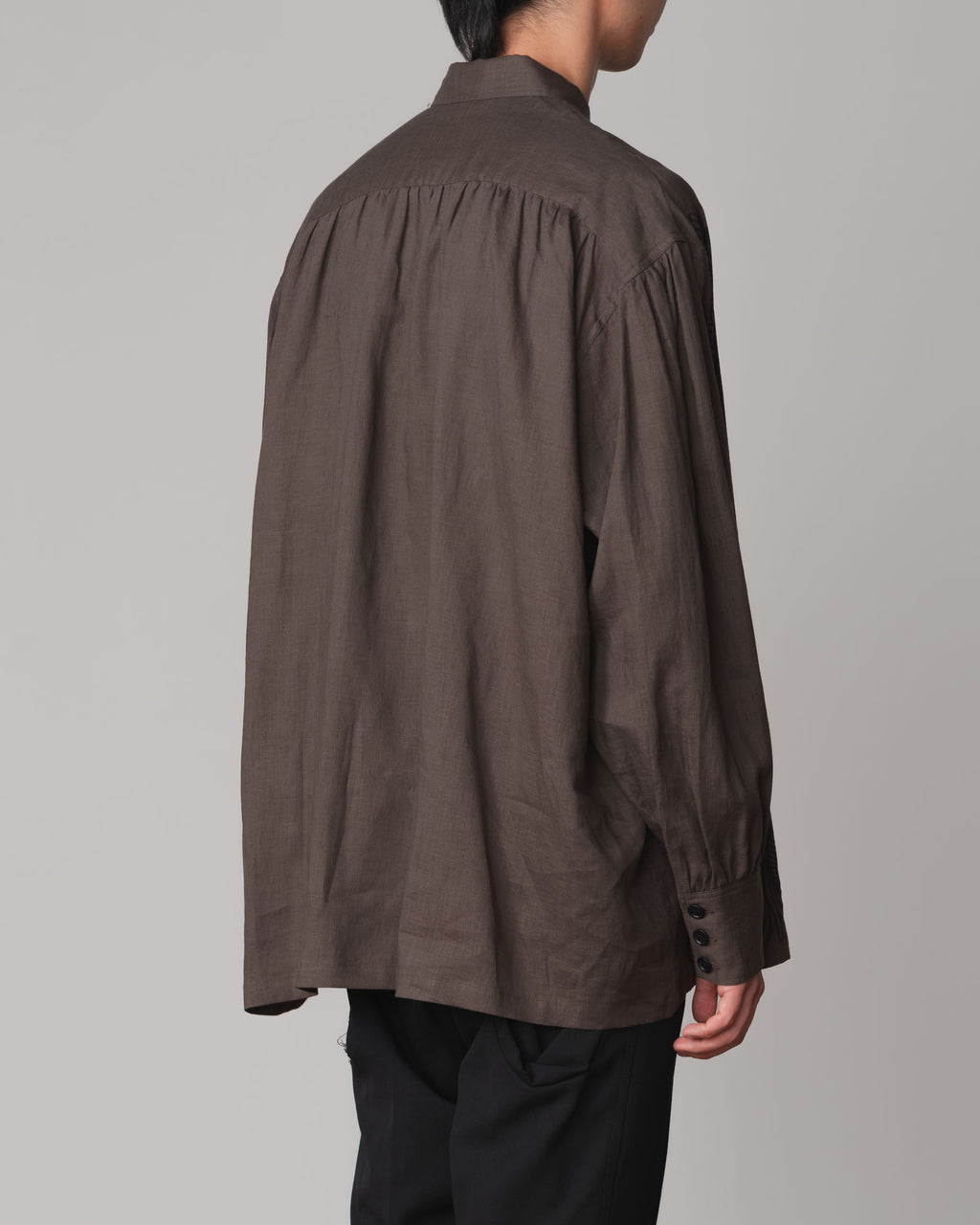 Shirt 893- Linen100% 221- 89 Pattern Rope Print- Grey