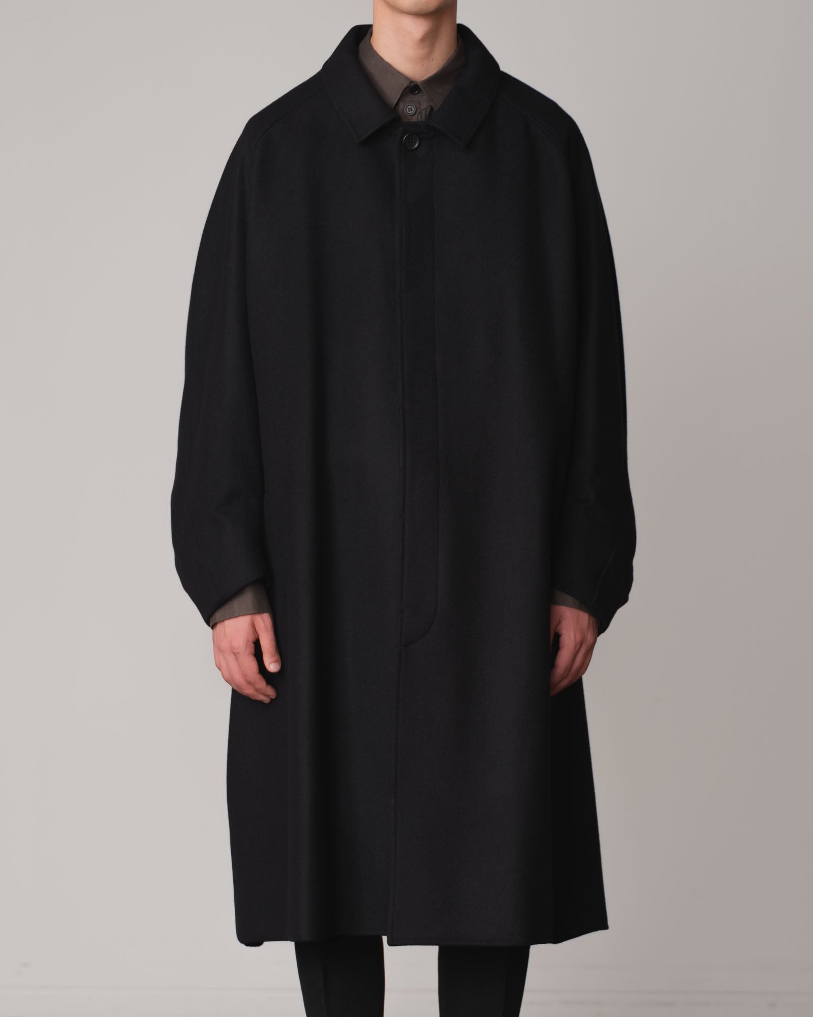 Coat 236- Wool100% Melton- Black – Christopher Nemeth