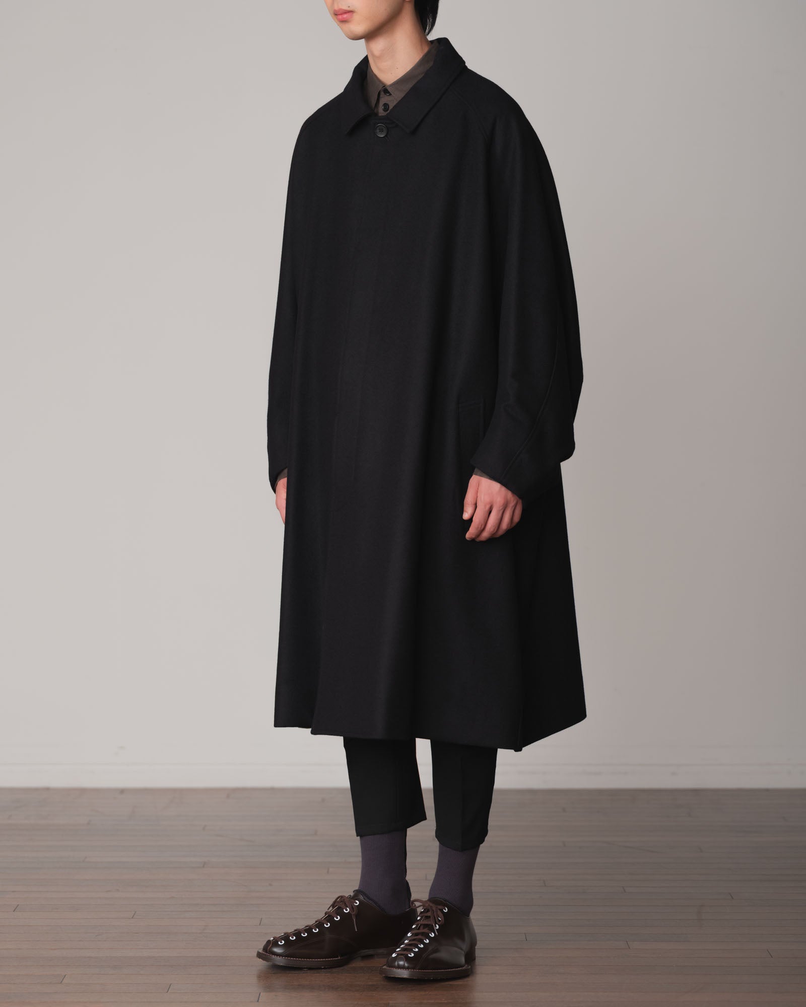 Coat 236- Wool100% Melton- Black