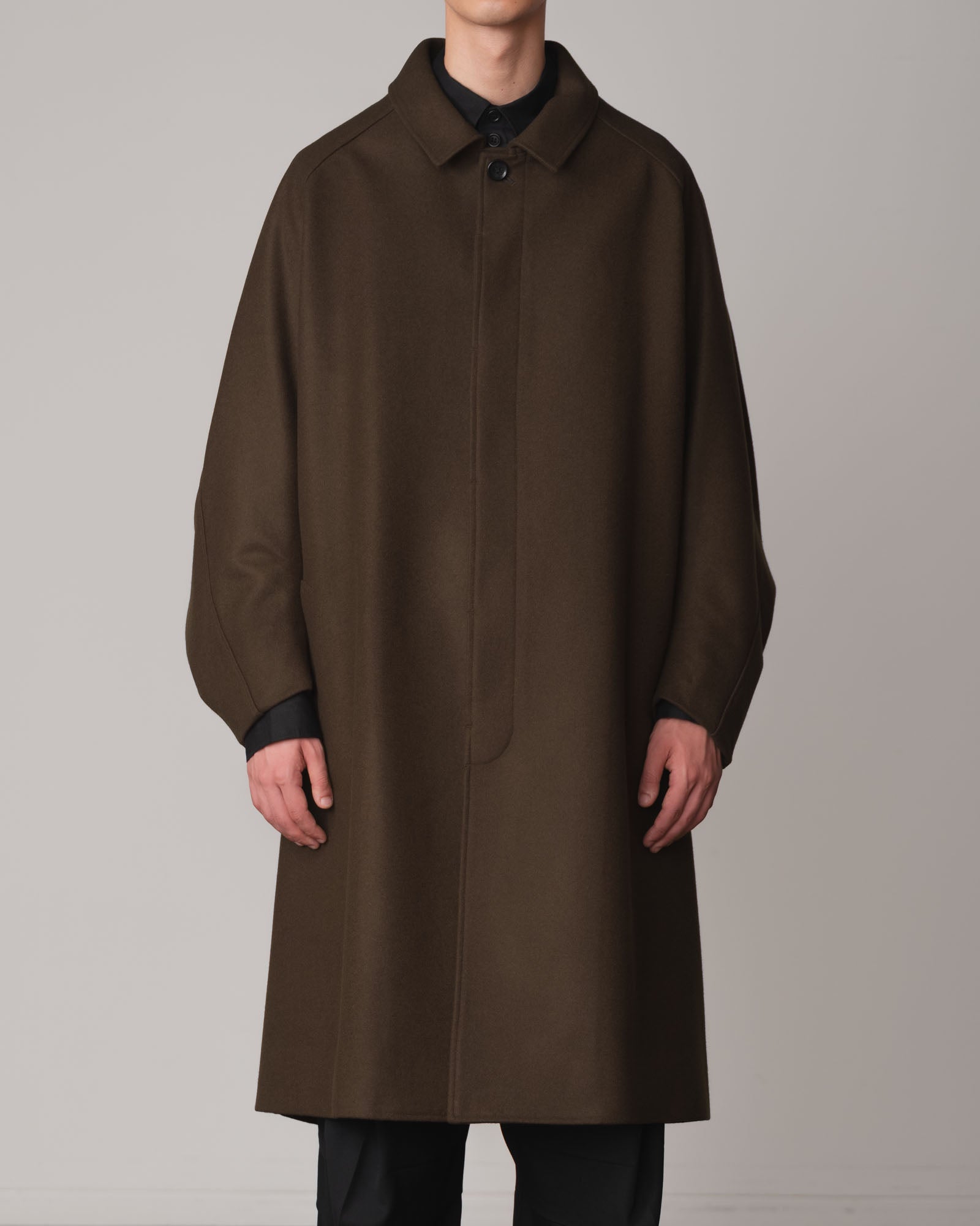 Coat 236- Wool100% Melton- Khaki