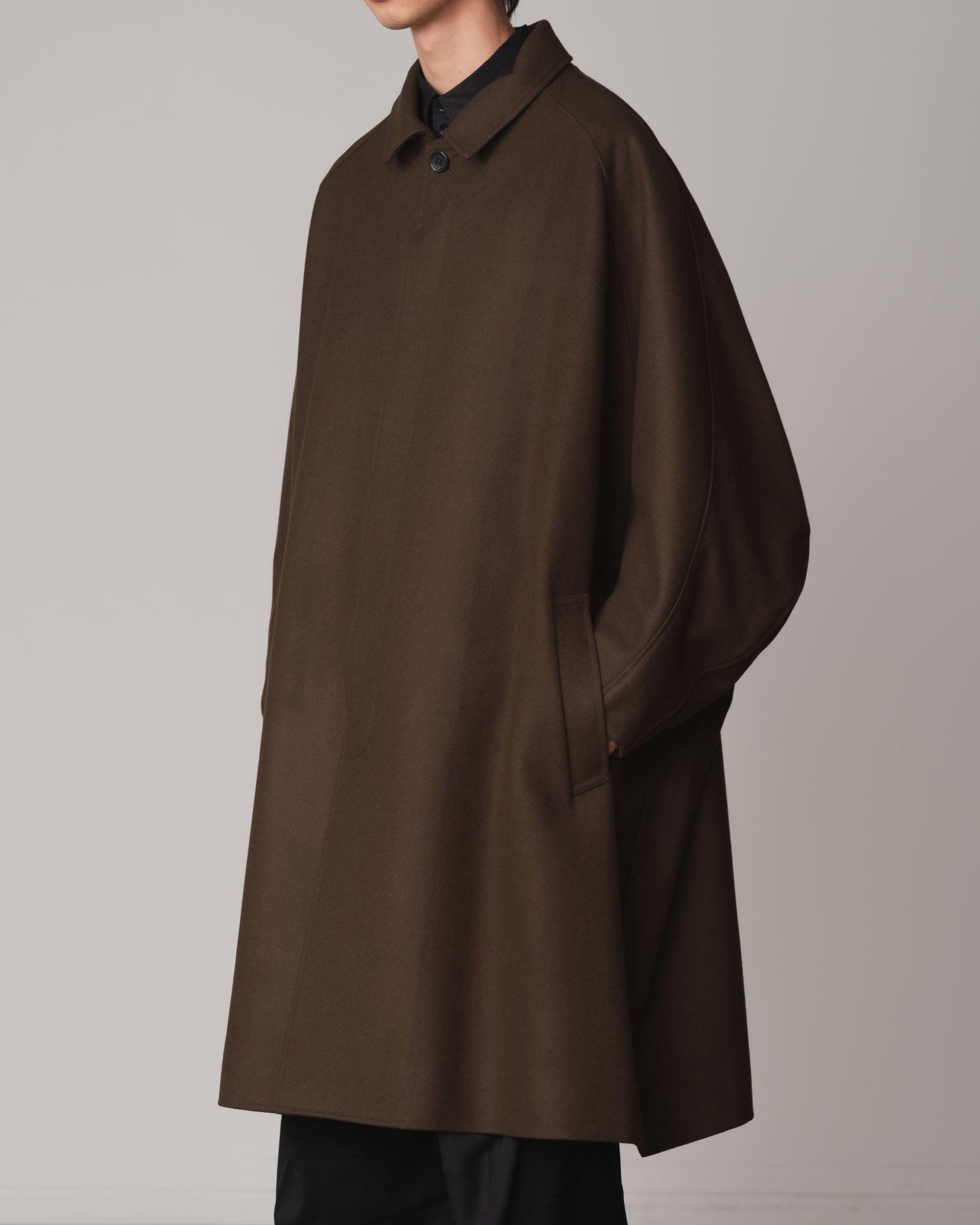 Coat 236- Wool100% Melton- Khaki