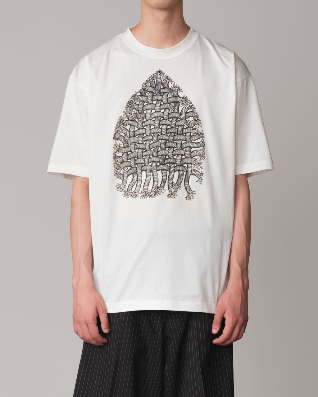 Tshirt Printed- Cotton100% Jersey- Rope Iron- White