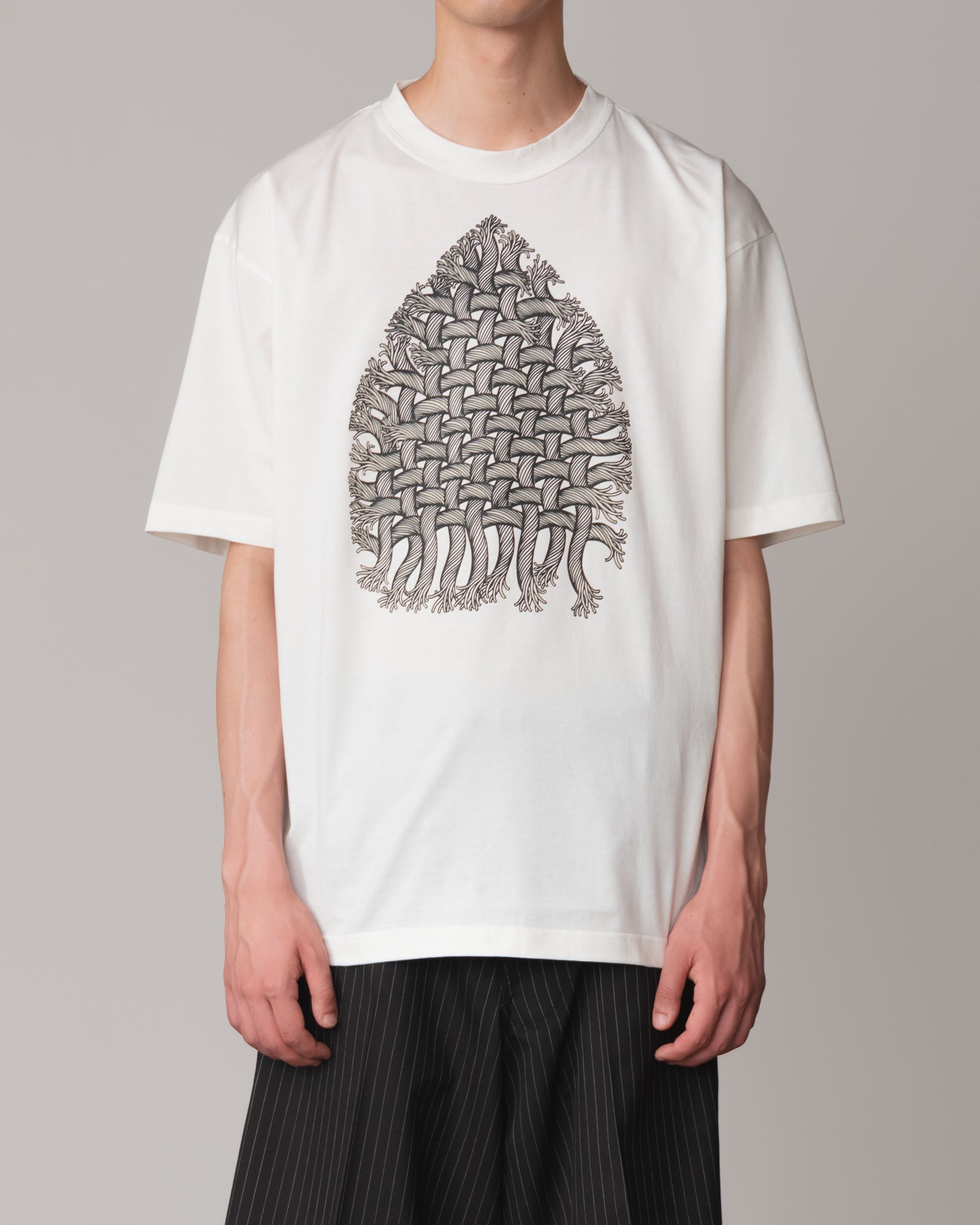 Tshirt Printed- Cotton100% Jersey- Rope Iron- White
