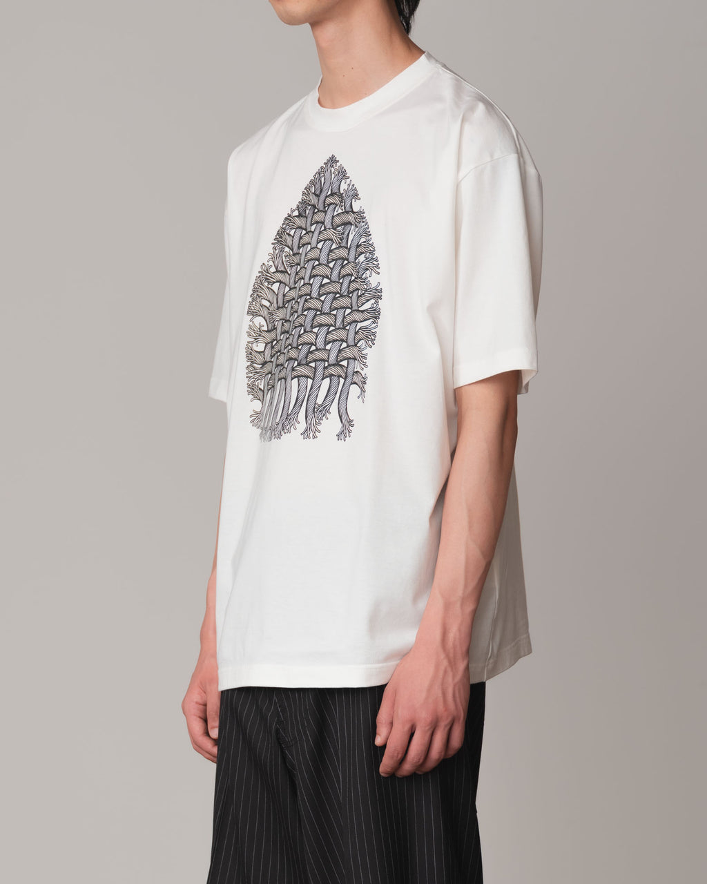 Tshirt Printed- Cotton100% Jersey- Rope Iron- White