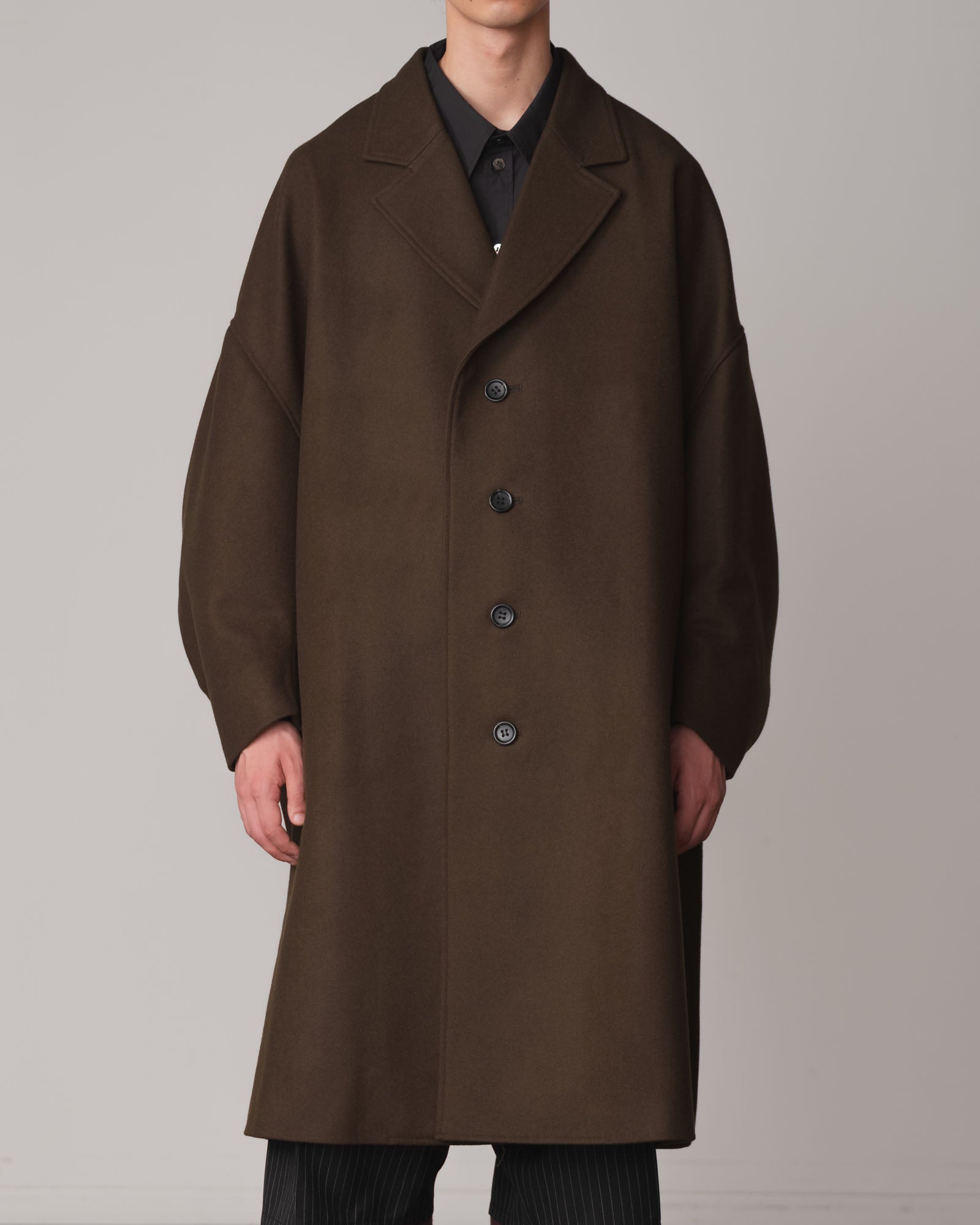 Coat 336- Wool100% Melton- Khaki