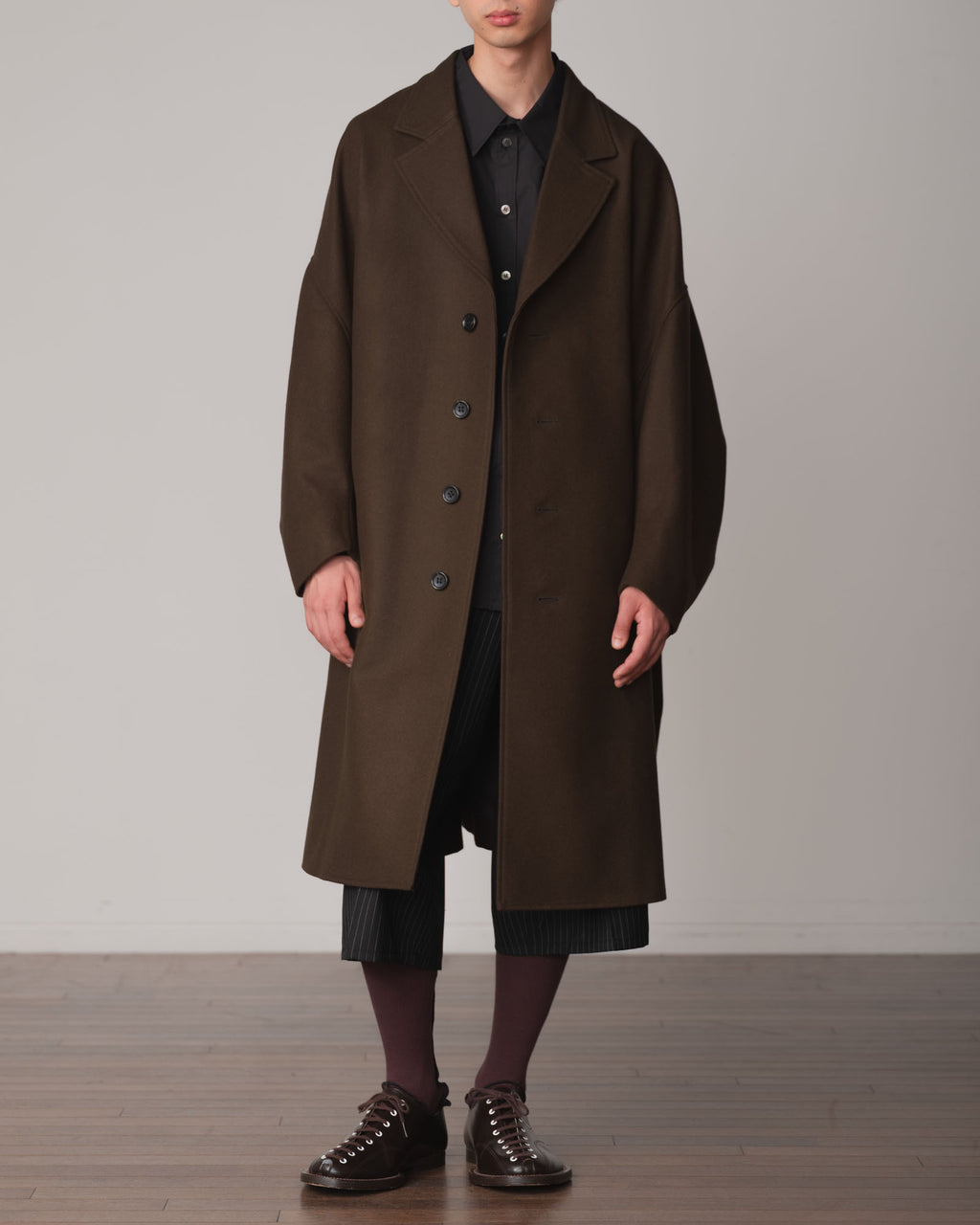 Coat 336- Wool100% Melton- Khaki