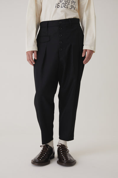 Trousers 11- Wool100% Serge 450CS- Black