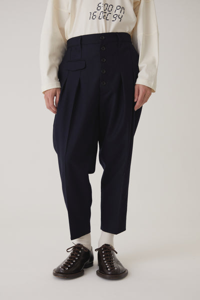 Trousers 11- Wool100% Serge 450- Navy