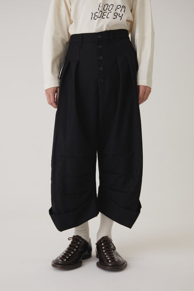 Trousers 21B- Wool100% Serge 450CS- Black