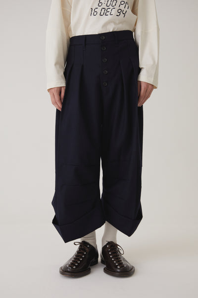 Trousers 21B- Wool100% Serge 450CS- Navy