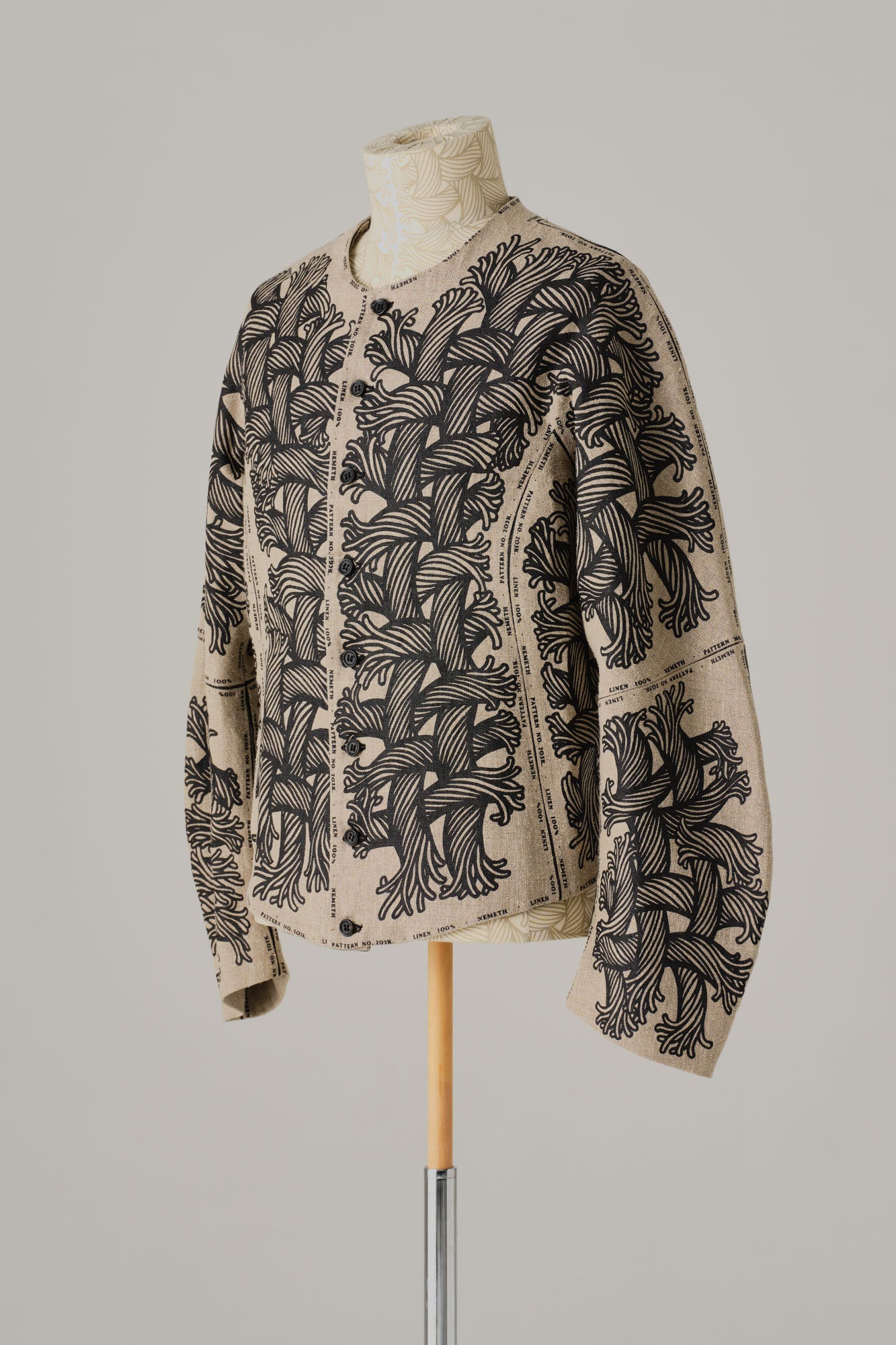 Jacket 203K- Linen100% Heavy Canvas- 203 Pattern Rope- Natural