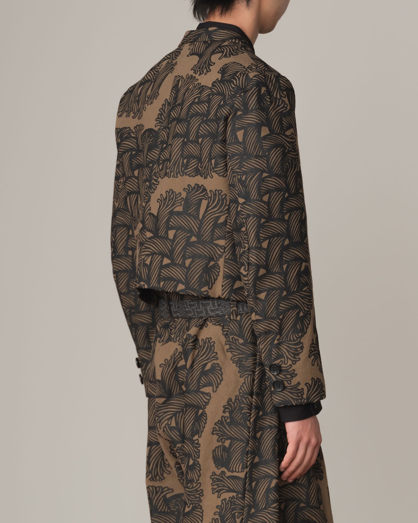 Jacket 5180- Cotton100% Oxford Print- Isle Rope Print- Light Brown