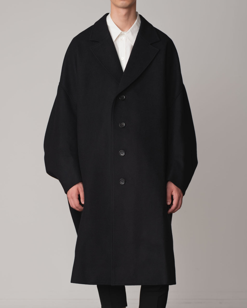 Coat 336- Wool100% Melton- Black