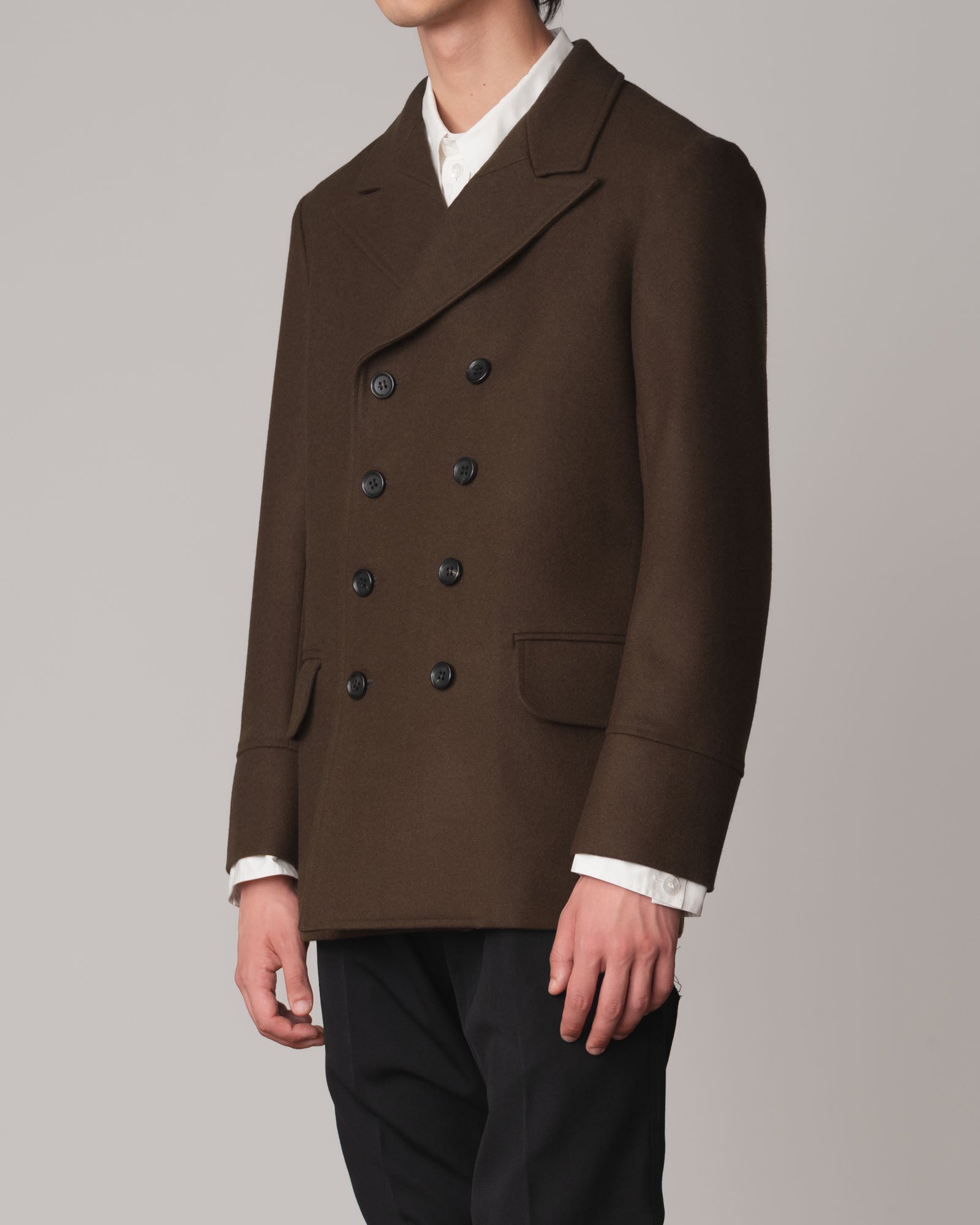 Coat 668- Wool100% Melton- Khaki