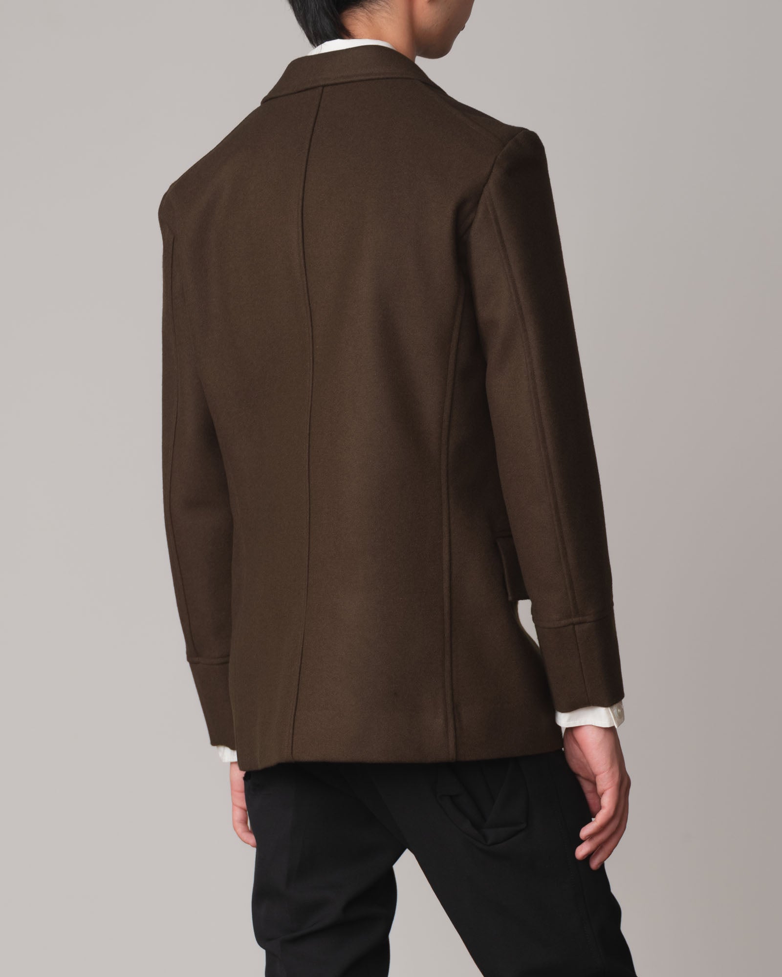 Coat 668- Wool100% Melton- Khaki