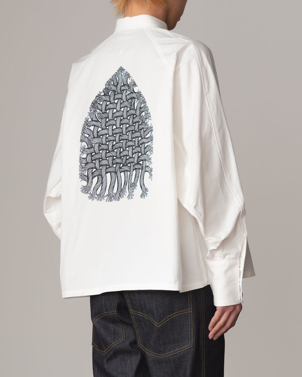 Shirt 988- Cotton100% Twill- Iron Rope Print- Off White