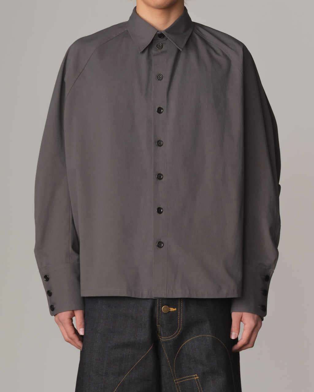 Shirt 988- Cotton100% Twill- Iron Rope Print- Grey