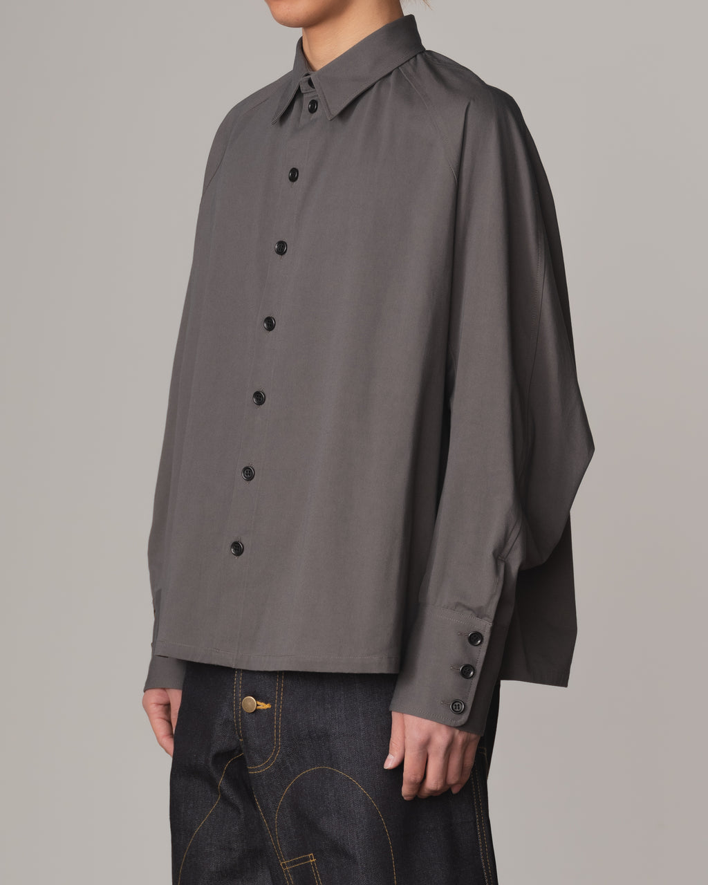 Shirt 988- Cotton100% Twill- Iron Rope Print- Grey