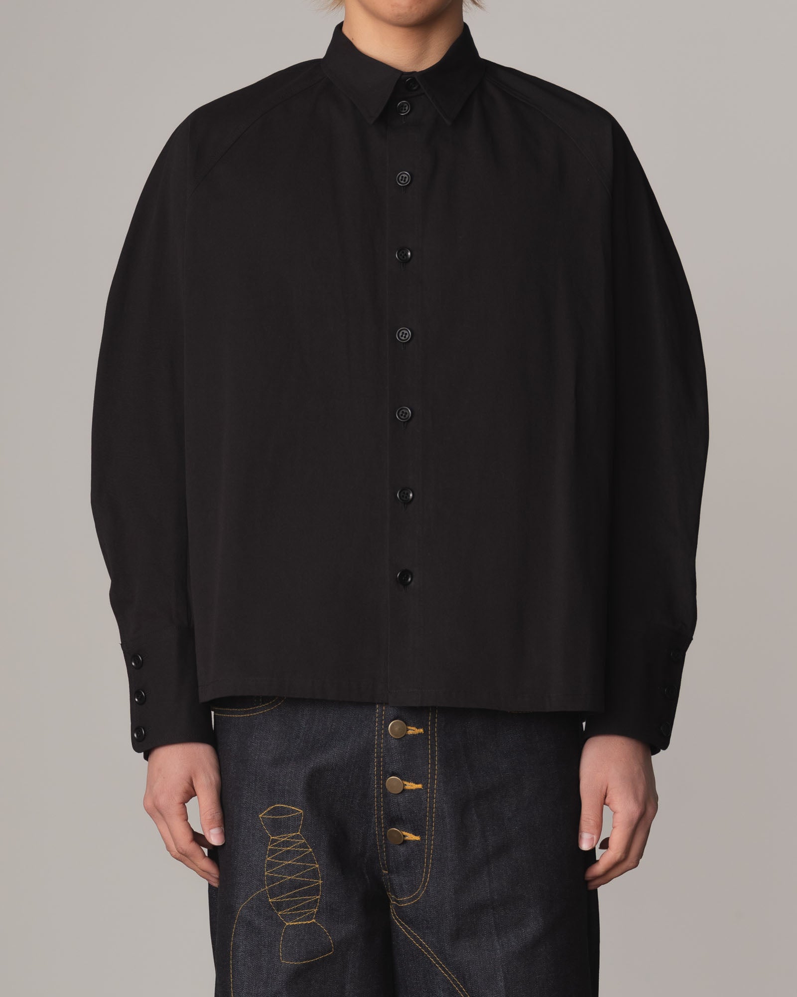 Shirt 988- Cotton100% Twill- Iron Rope Print- Black