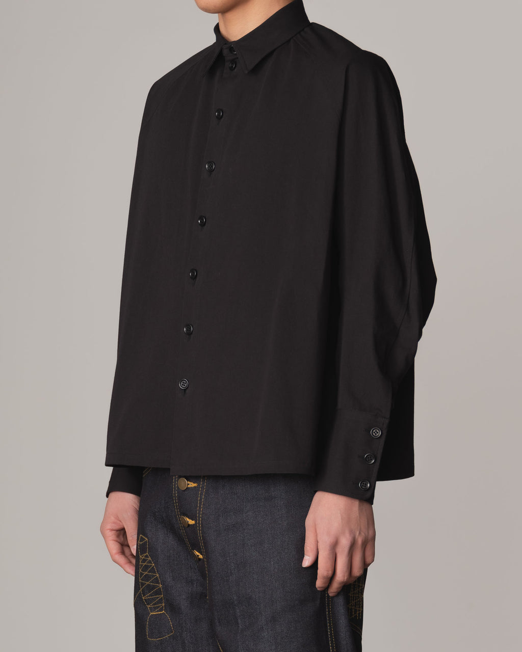 Shirt 988- Cotton100% Twill- Iron Rope Print- Black