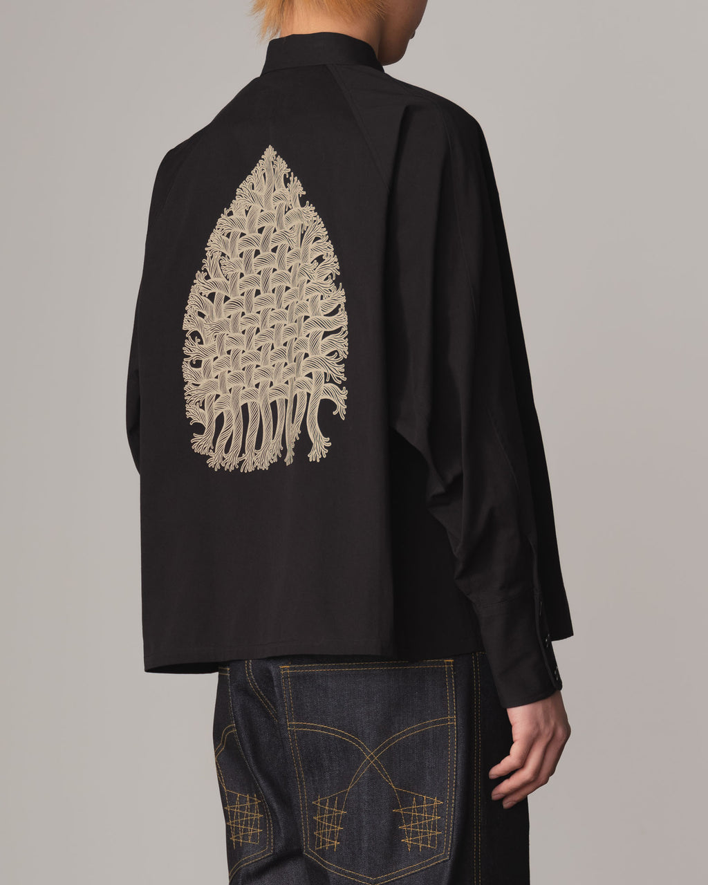 Shirt 988- Cotton100% Twill- Iron Rope Print- Black