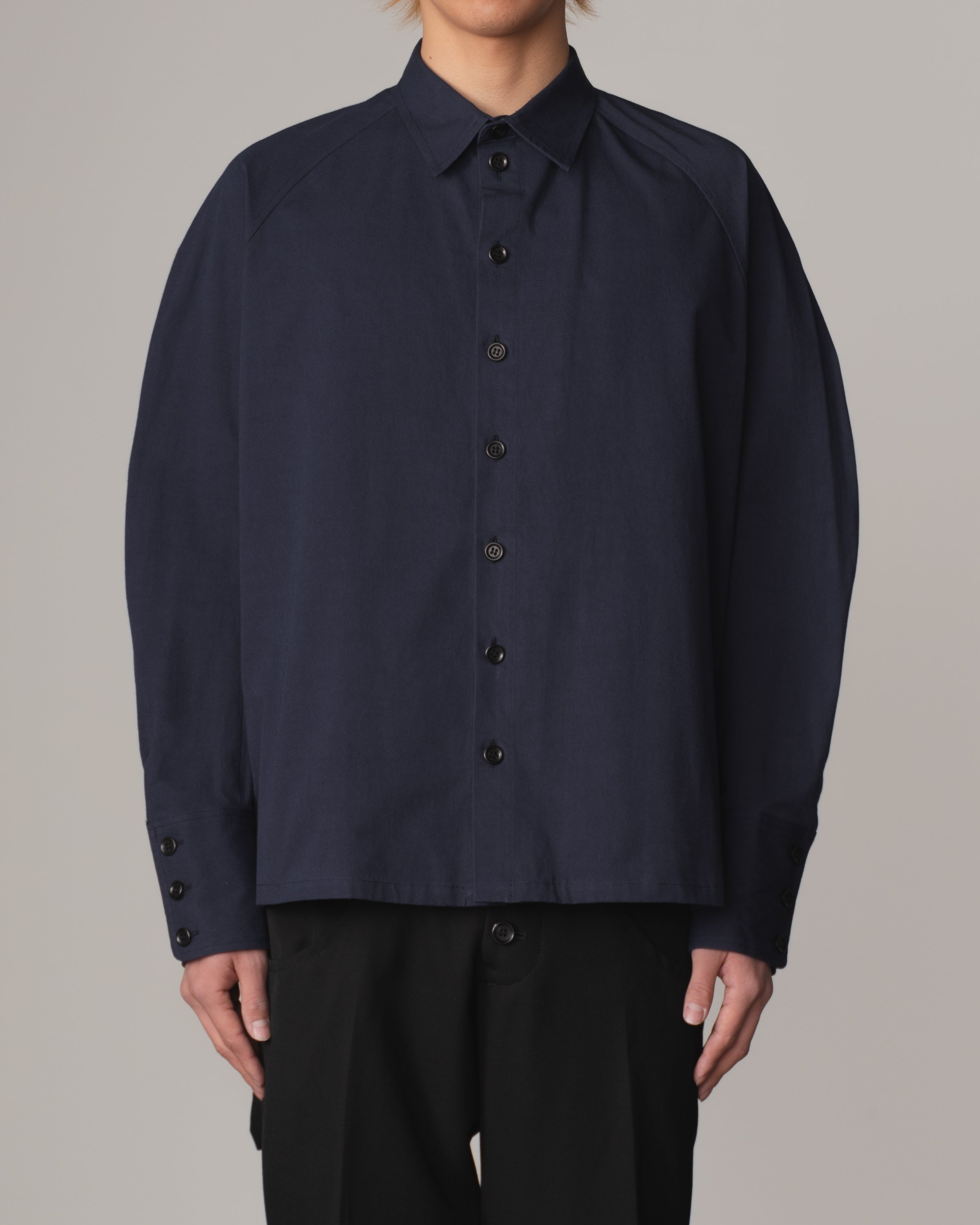 Shirt 988- Cotton100% Twill- Iron Rope Print- Navy