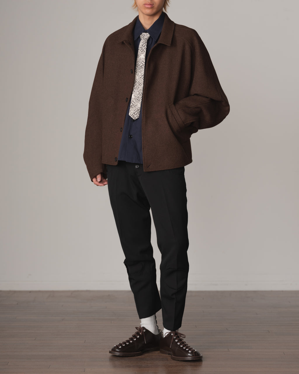 Shirt 988- Cotton100% Twill- Iron Rope Print- Navy