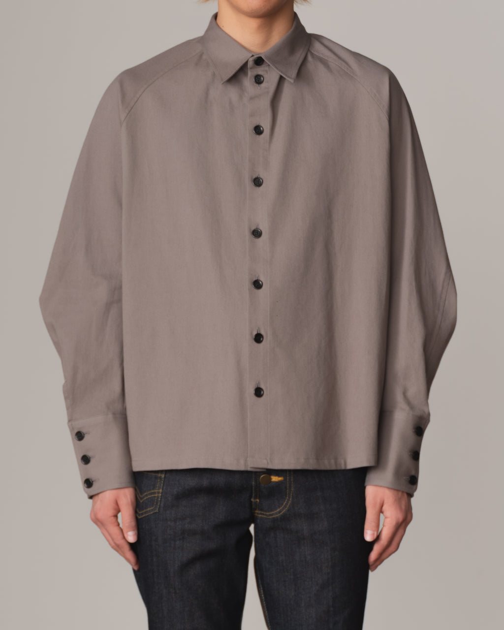 Shirt 988- Cotton100% Sdn- Embroidery Rope Print- Grey