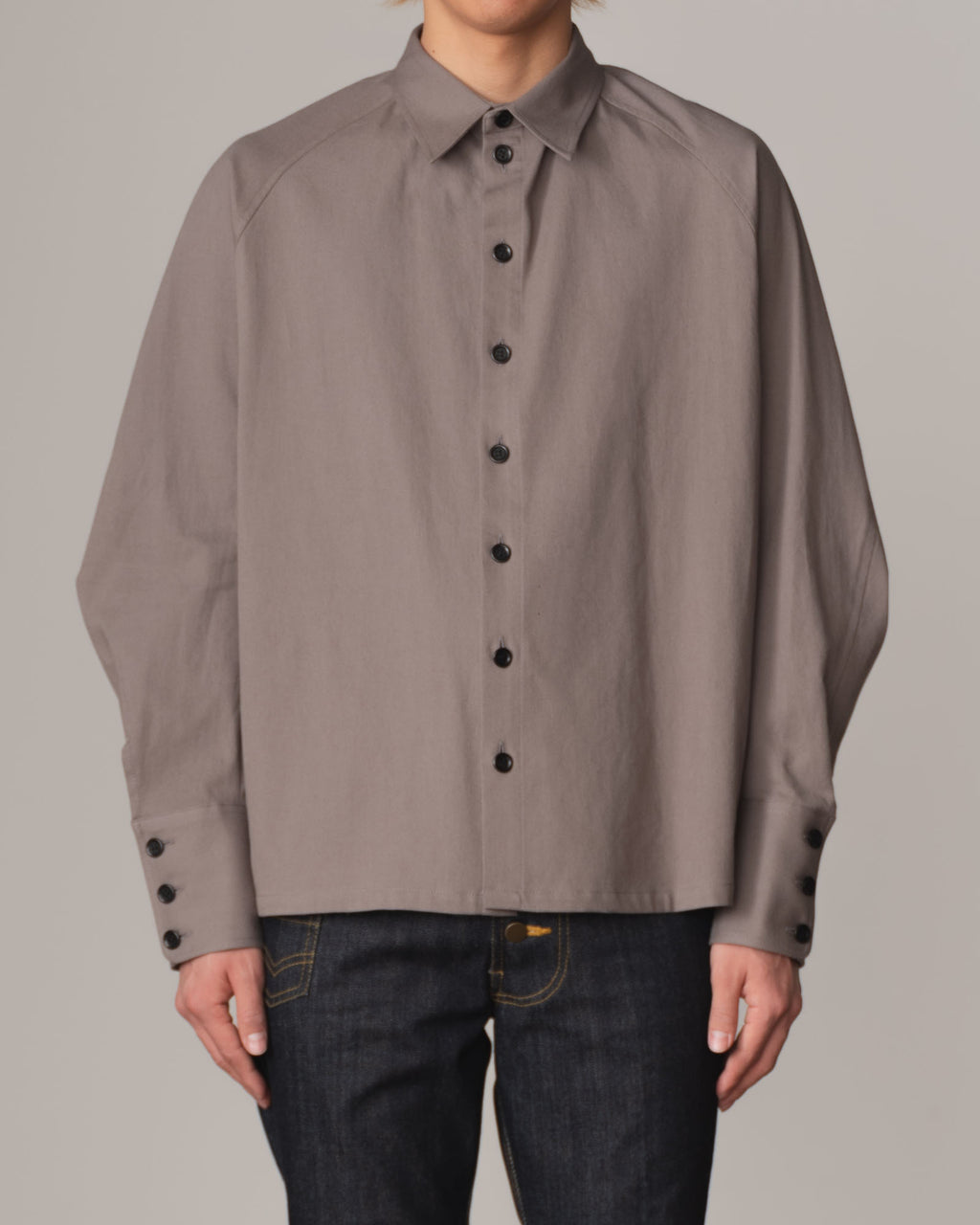 Shirt 988- Cotton100% Sdn- Embroidery Rope Print- Grey