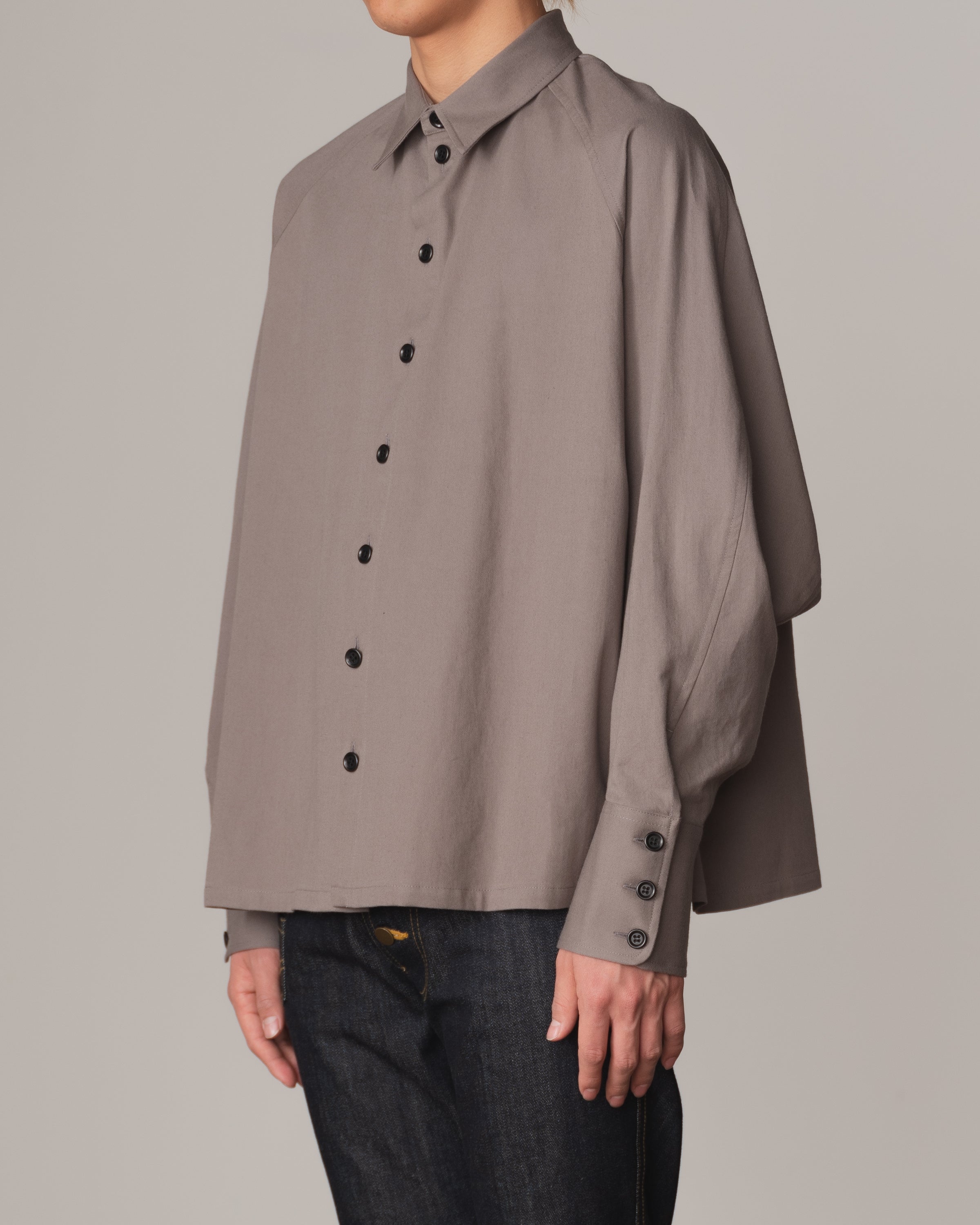 Shirt 988- Cotton100% Sdn- Embroidery Rope Print- Grey