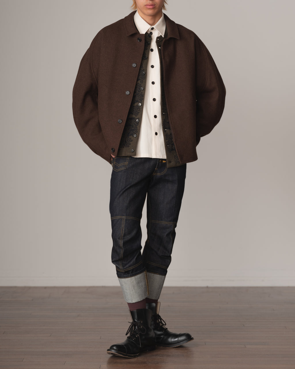 Shirt 988- Cotton100% Sdn- Embroidery Rope Print- Natural