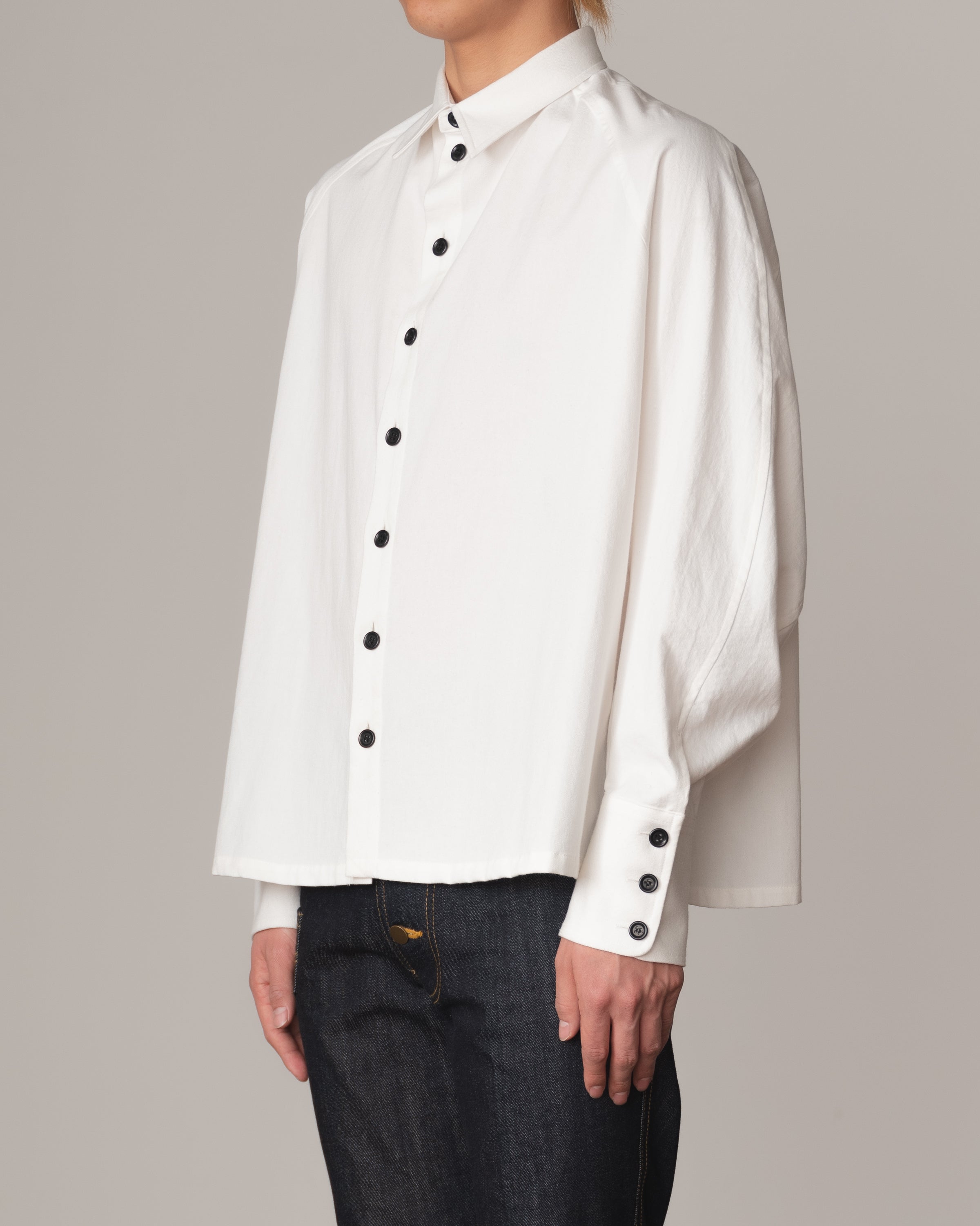 Nemeth Mサイズ 長袖シャツ ホワイト/ブラック Shirt – Christopher Nemeth