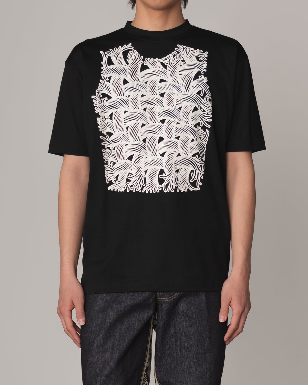 Tshirt Printed- Cotton100% Jersey- Rope Vest- Black