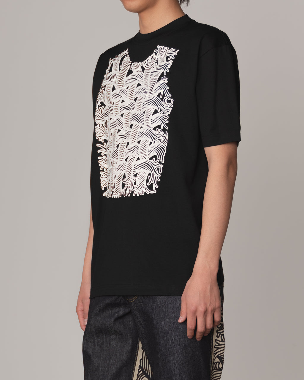 Tshirt Printed- Cotton100% Jersey- Rope Vest- Black