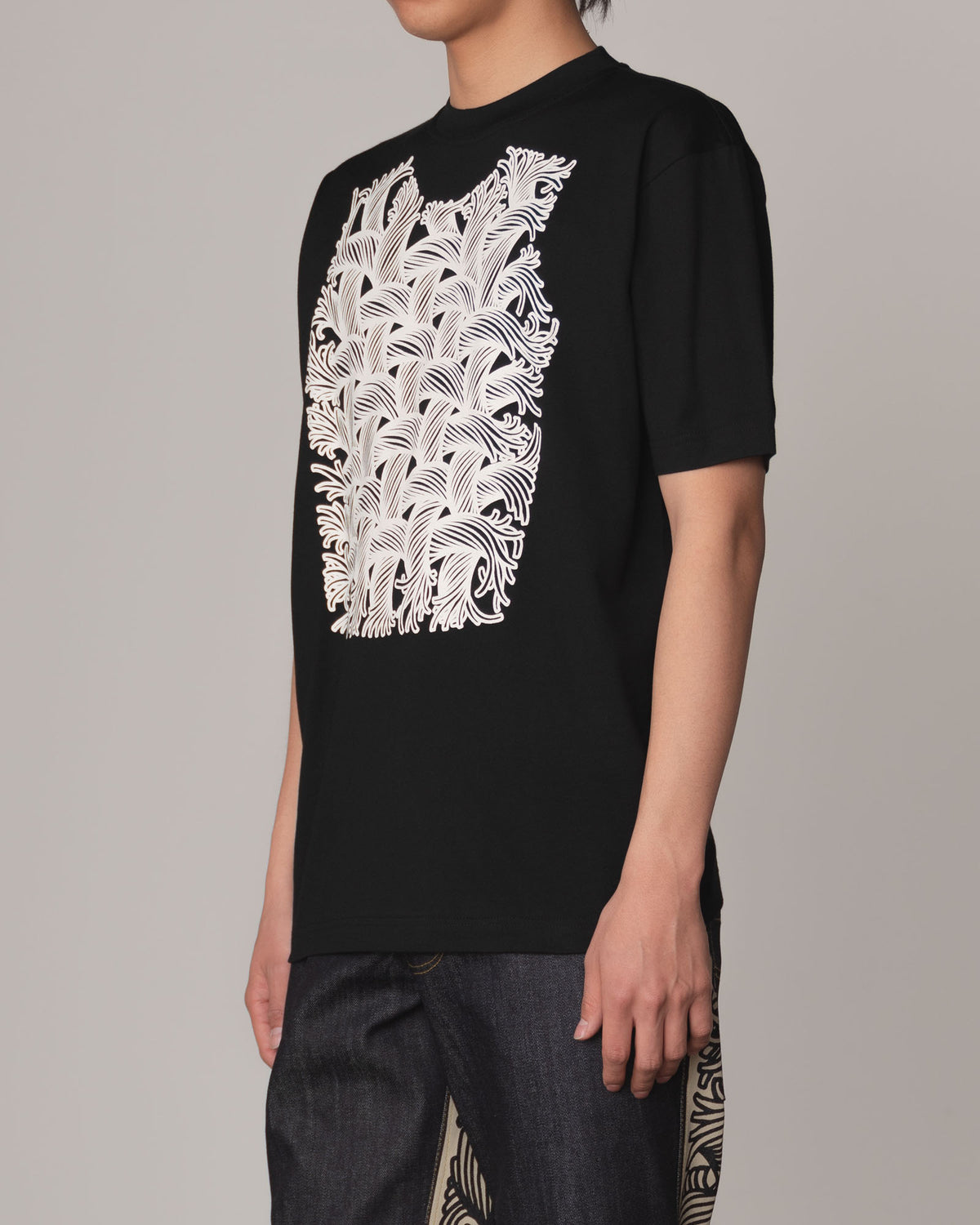 Tshirt Printed- Cotton100% Jersey- Rope Vest- Black