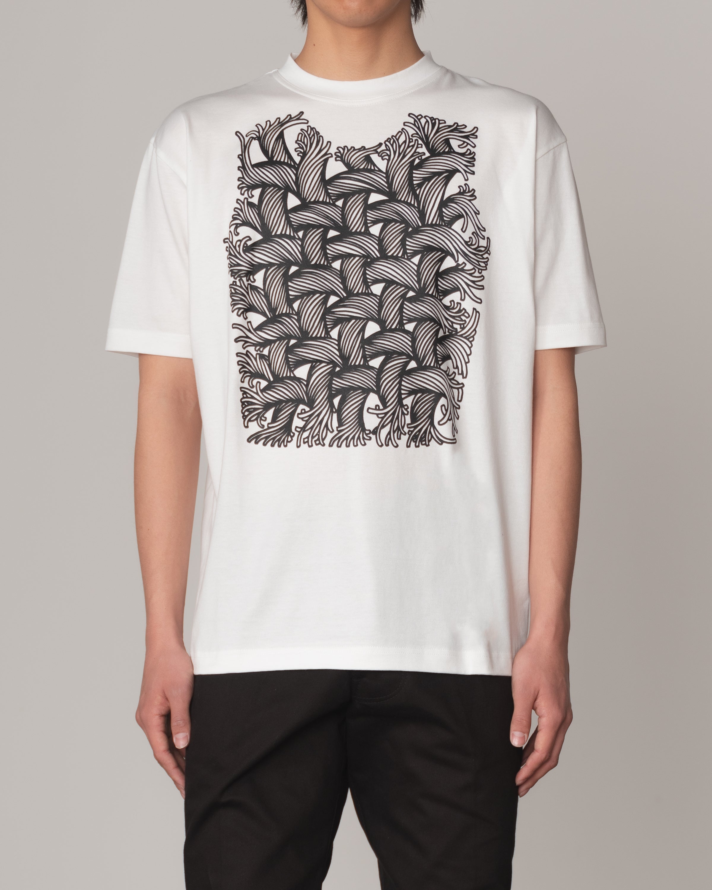 Tshirt Printed- Cotton100% Jersey- Rope Vest- White