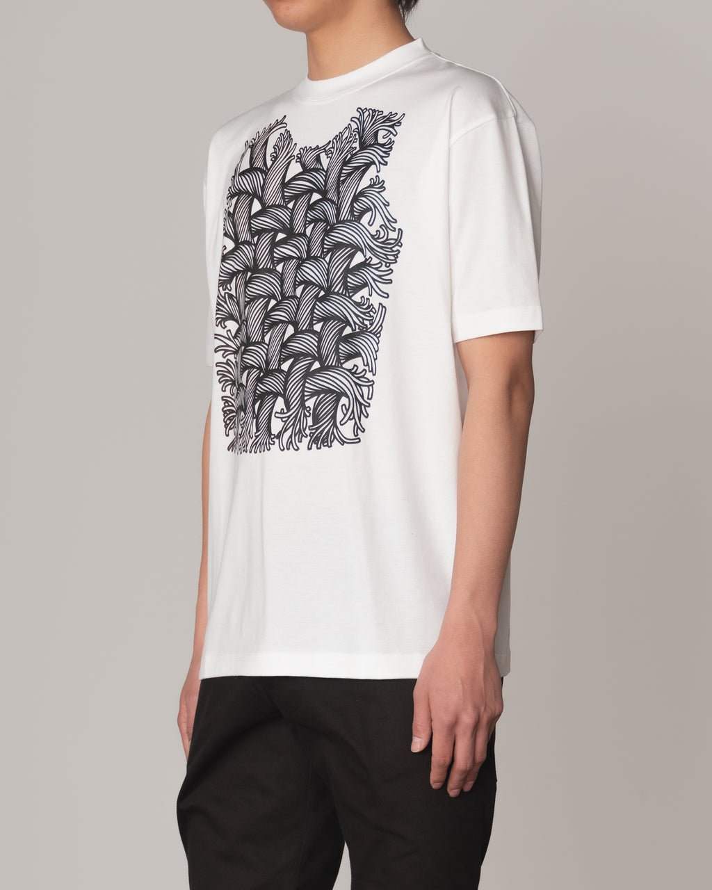 Tshirt Printed- Cotton100% Jersey- Rope Vest- White