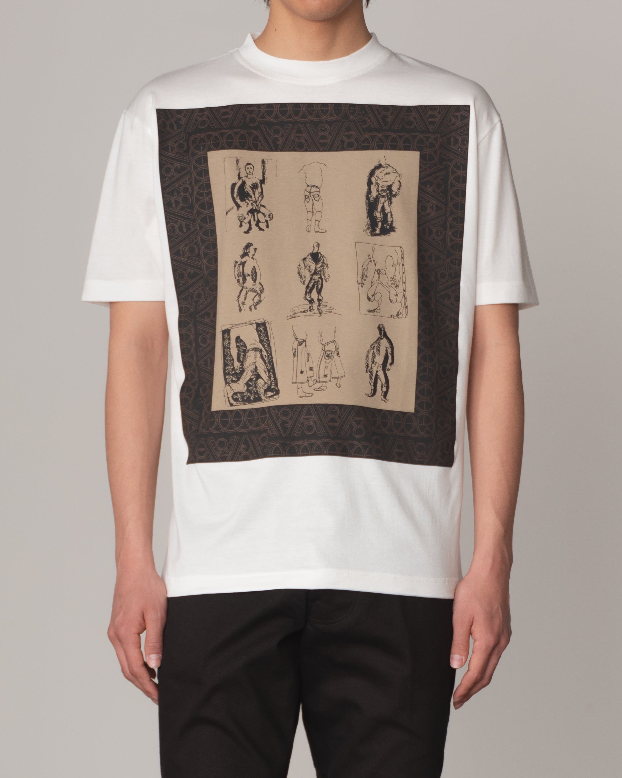 Tshirt Printed- Cotton100% Jersey- Portrait- White – Christopher