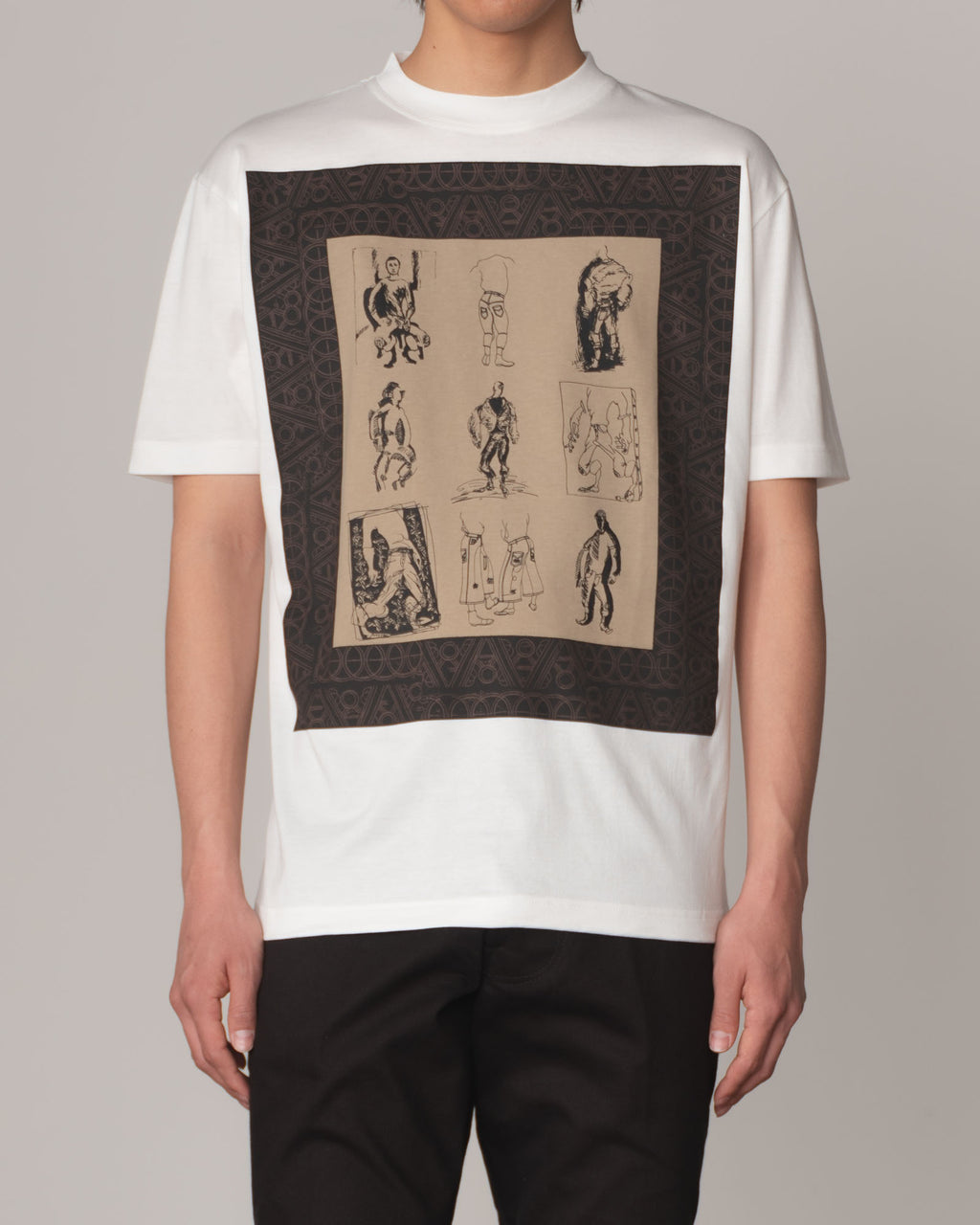 Tshirt Printed- Cotton100% Jersey- Portrait- White