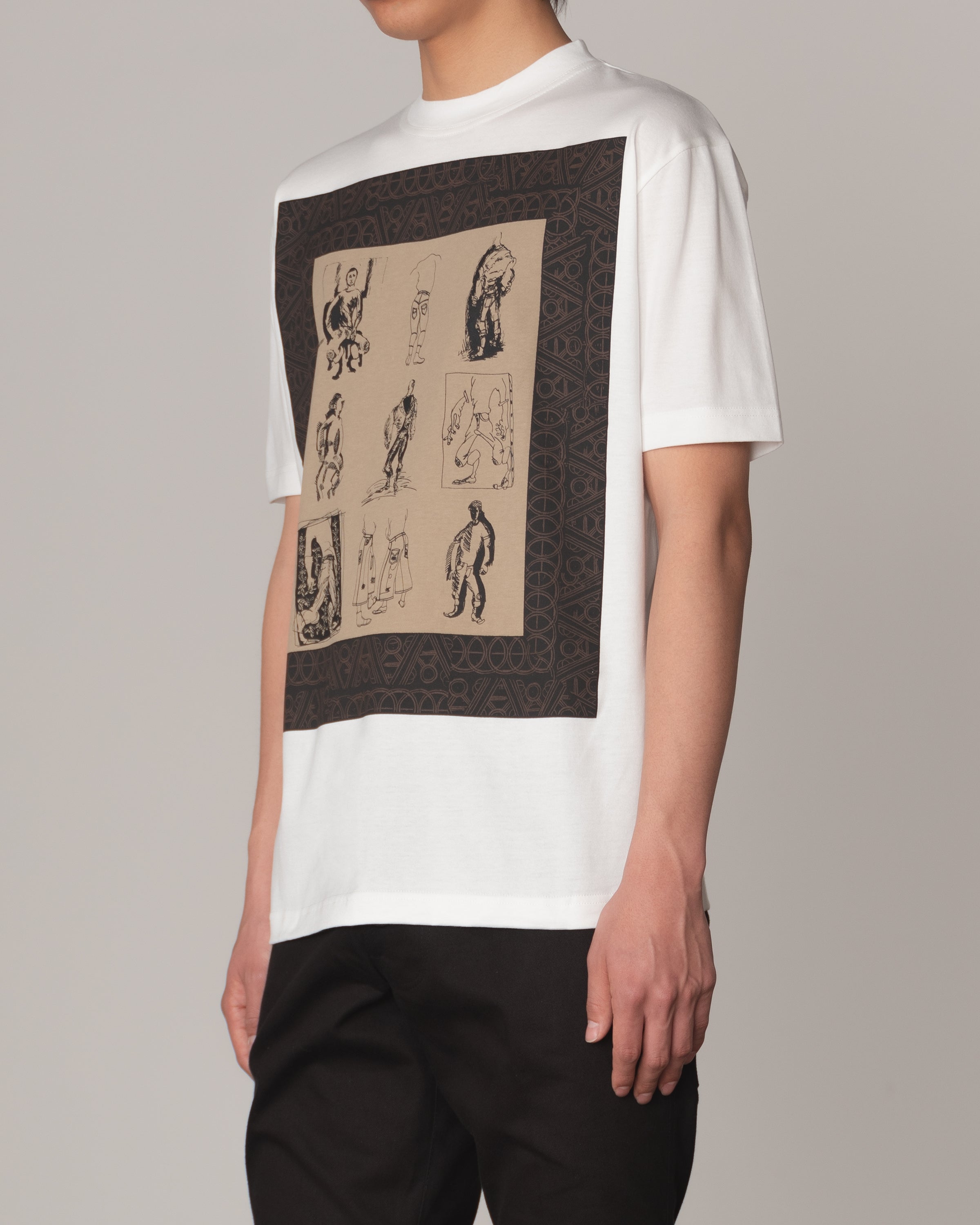Tshirt Printed- Cotton100% Jersey- Portrait- White – Christopher