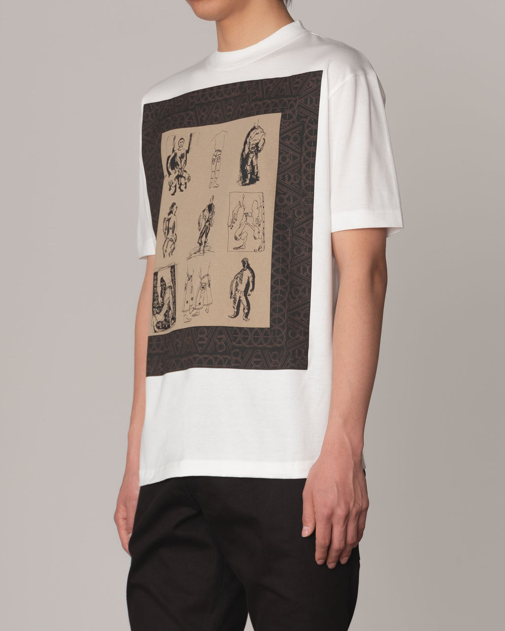 Tshirt Printed- Cotton100% Jersey- Portrait- White