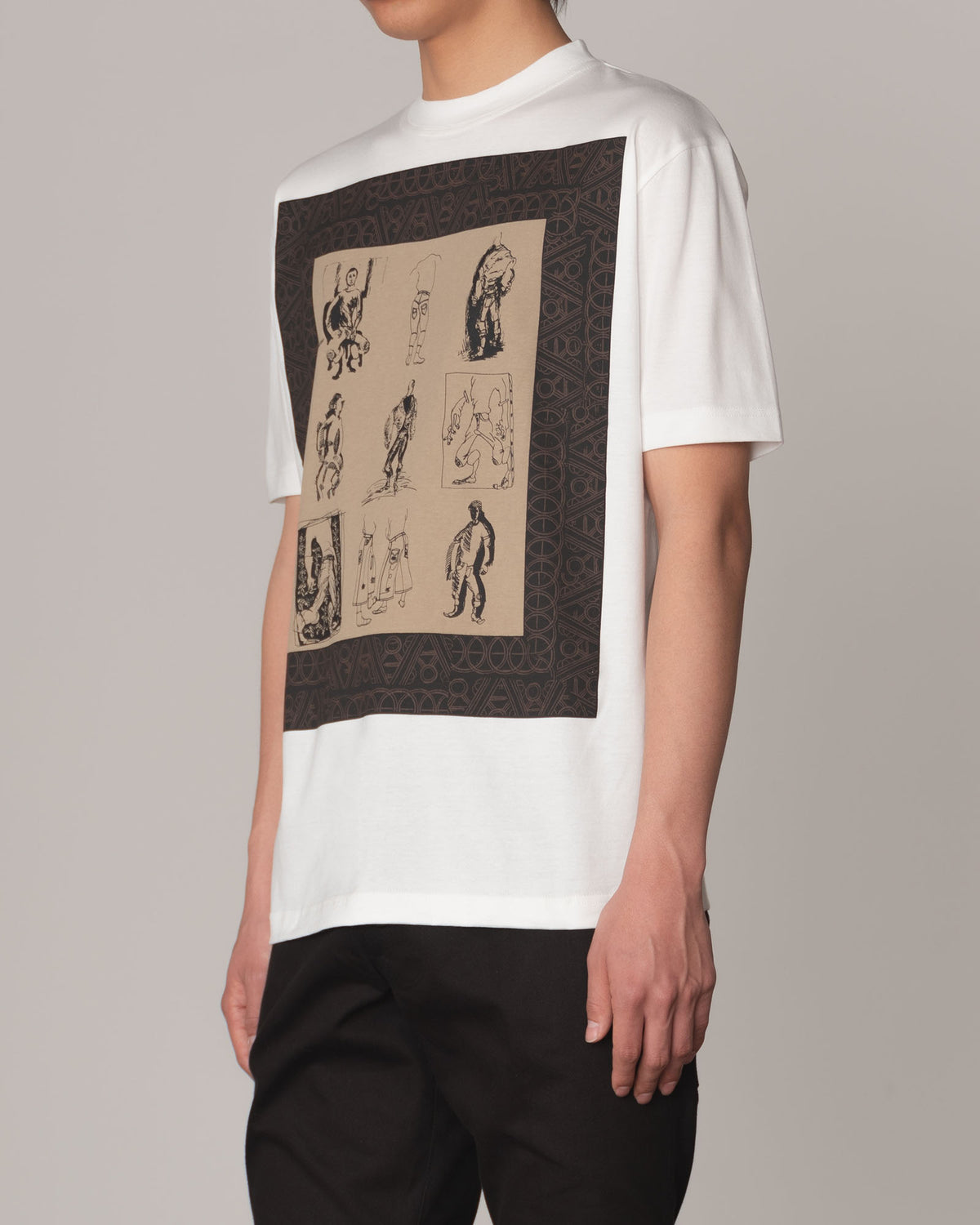 Tshirt Printed- Cotton100% Jersey- Portrait- White