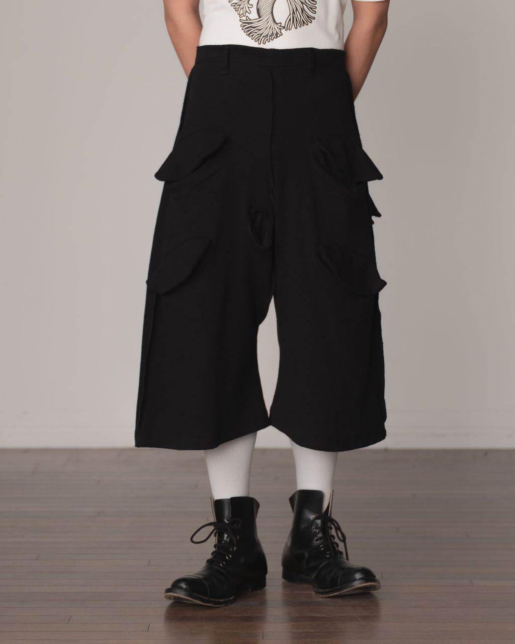 Trousers 87B- Cotton100% Span- Black Stitch- Black