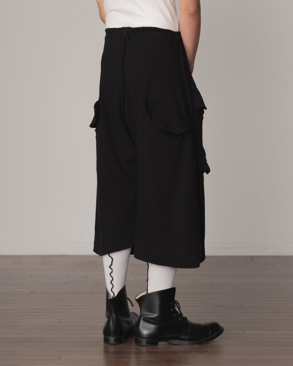 Trousers 87B- Cotton100% Span- Black Stitch- Black